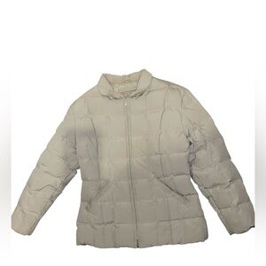 Gallery Sports Cream Quilted Puffer Jacket